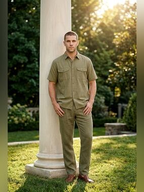 L.L BEAN Rare Vintage Button-Down Shirt Color Green Size XL